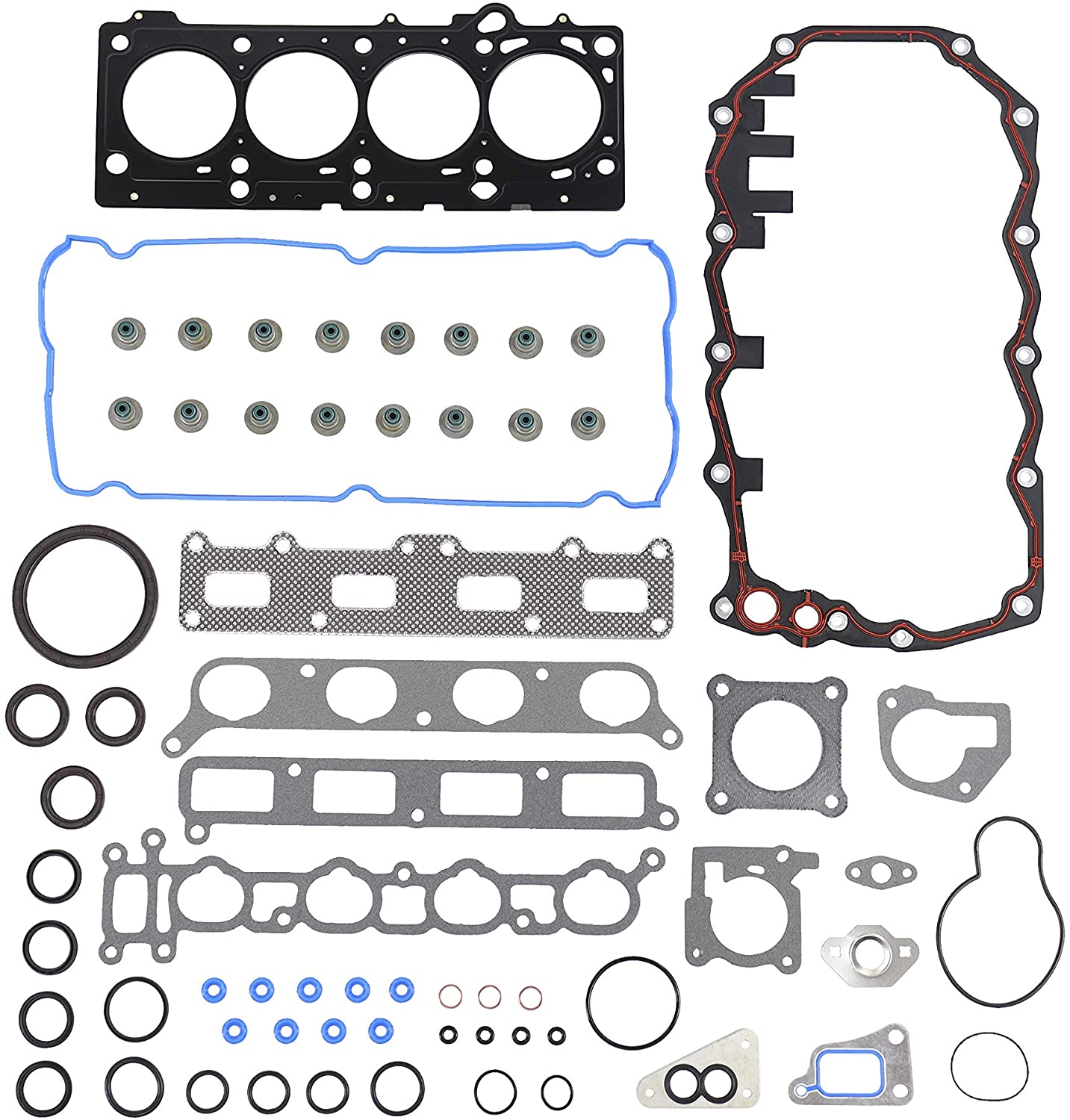 DNJ FGS1064 MLS Full Gasket Sealing Set For 2003-2009/ Chrysler, Dodge/ 2.4L/ L4/ 16V/ DOHC/ 148cid/ Turbocharged