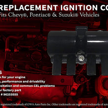 Ignition Coil Pack - Compatible with Chevrolet, Pontiac & Suzuki Vehicles - Aveo, Aveo5, Optra, Wave, Wave5, Forenza, Reno -Replaces Part 25182496, 96253555, 33410-84Z01-2004, 2005, 2006, 2007, 2008