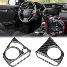 Xotic Tech ABS Carbon Fiber Pattern Car Interior Auto Gear Shift Knob Frame Cap Cover Trim Protective for Honda Civic 2016 2017 2018 2019 2020