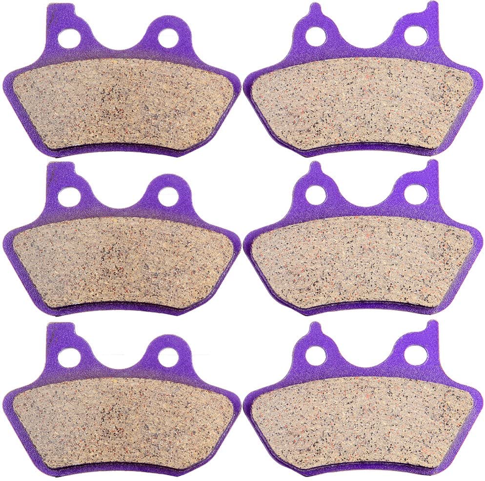 ECCPP Front+Rear Carbon Fiber Brake Pads For Harley-Davidson Dyna Electra Glide Road Glide Road King Street Glide FA400