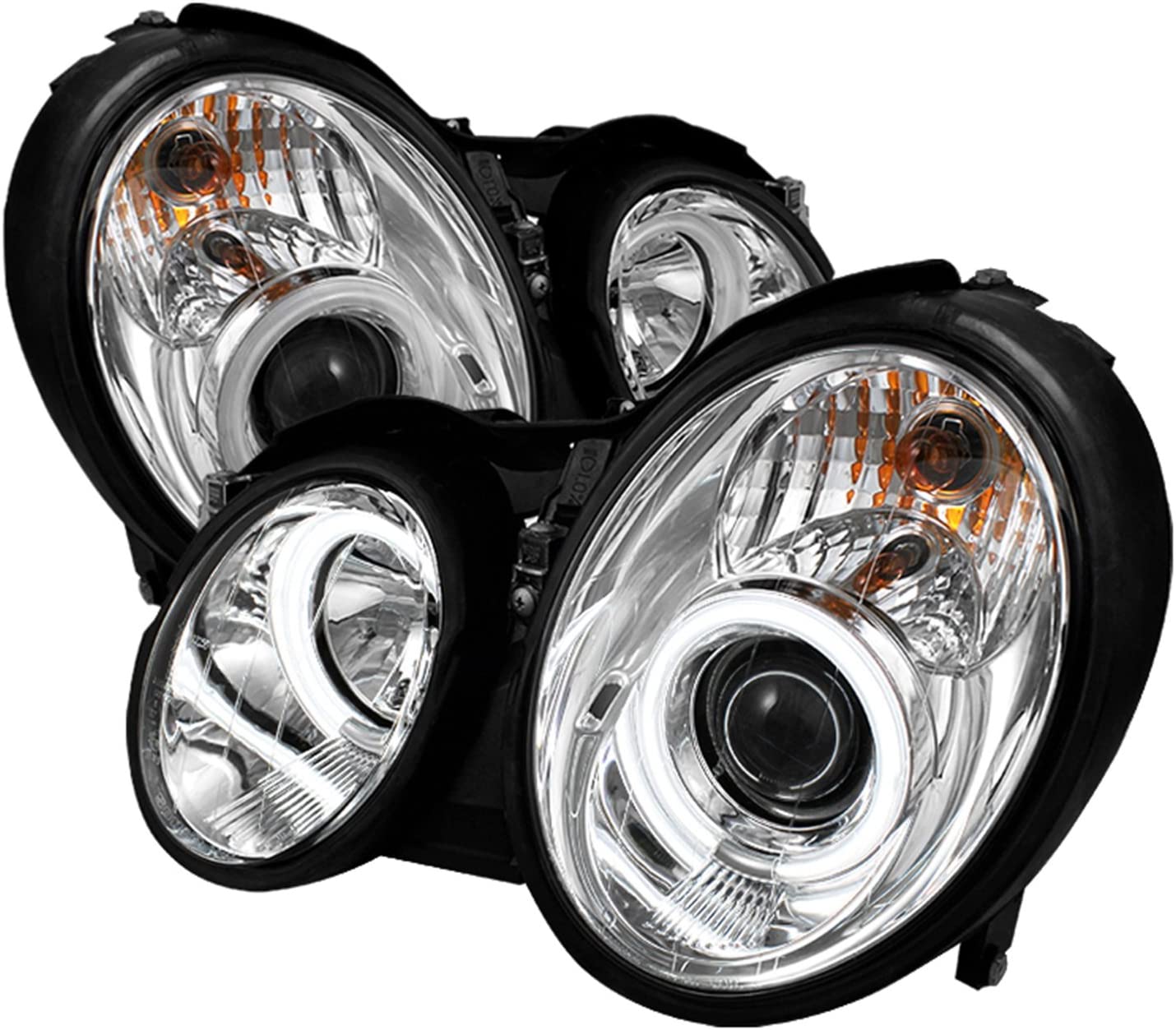 Spyder Auto PRO-YD-MBCLK98-CCFL-C Mercedes Benz CLK Chrome CCFL Halo Projector Headlight (Chrome)