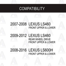 AUTOACER - 10 Piece Control Arm Bushings Upper Lower Front Rear Kit - Compatible With LEXUS LS460 LS600H