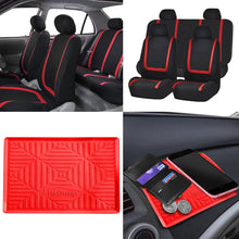 FH Group FB032102 Unique Flat Cloth Pair Set Seat Covers w. 2 Detachable Headrests,Gray/Black- Fit Most Car, Truck, SUV, or Van