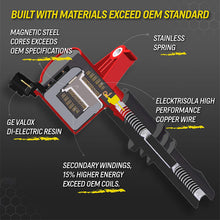 High Performance DG511 Ignition Coil 8 Pack Straight Boot 15% More Energy for Ford F150 F250 F350 F-150 Lincoln Mercury MUSTANG V8 V10 4.6l 5.4l 6.8l Compatible with DG511 C1541 FD508-Upgrade (Red)