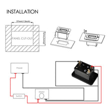 Jayron Rectangular LCD Digital Hour Meter DC 4.5-90V Resettable No Battery Required,for Small Engine Quad Bike Motorcycle Lawn Mower Snowmobile Motocross Chainsaw