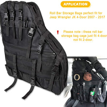 Roll Bar Storage Bag Cage with Multi-Pockets & Organizers & Cargo Bag Tool Kits for Jeep Wrangler JK TJ LJ & Unlimited 4-Door 1997-2018