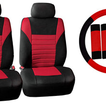 TLH 3D Air Mesh Fabric Front Set Seat Covers, Removable Headrests & Airbag Compatible, Yellow Color- Universal Fit for Cars, auto, Trucks, SUV