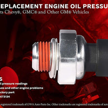 Engine Oil Pressure Sensor - Replaces 12673134, 12585328, 926-041 - Fits Chevy Silverado, Suburban 2500, Tahoe, Impala, Trailblazer, GMC Yukon, Sierra 1500, Savana and more - Oil Pressure Sending Unit