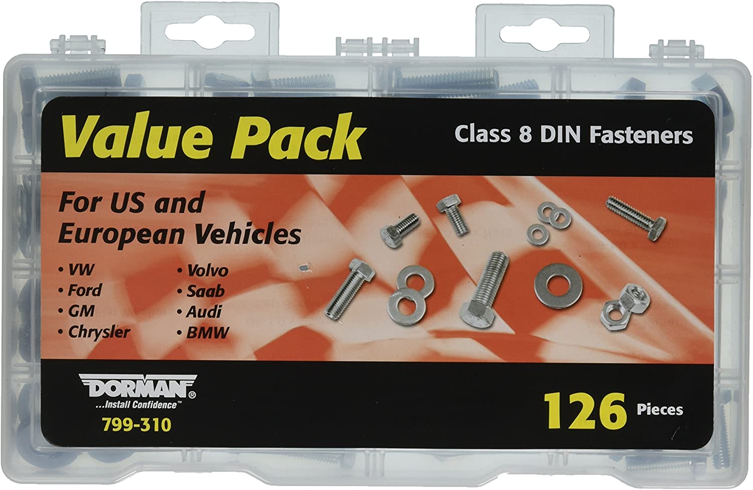 Dorman 799-310 DIN Grade 8 Metric Hardware Value Pack