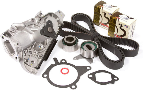 Evergreen TBK308WPT Compatible With 99-01 Mazda Protege 1.6L DOHC 16V ZM Timing Belt Kit Water Pump
