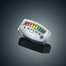 Kuryakyn 4219 Motorcycle Accent Lighting Accessory: LED Battery Gauge Indicator Display, Universal Fit for 12V Applications, Chrome