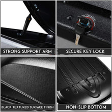 DNA Motoring PT-ZTL-8096-BK Pair Aluminum Roof Rail Cross Bars+Cargo Box Baggage Carrier w/Lock+Keys