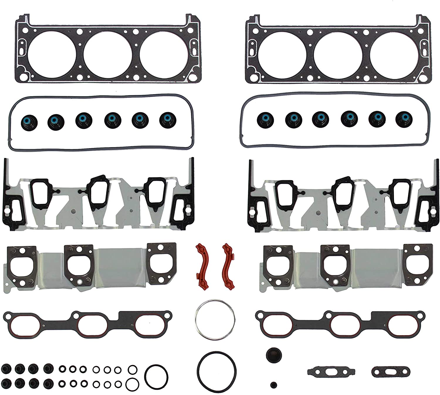 DNJ HGS320 Graphite Head Gasket Set for 2005-2006 / Buick, Chevrolet, Pontiac, Saturn/Montana, Relay, Terraza, Uplander / 3.5L / OHV / V6 / 12V / 213cid