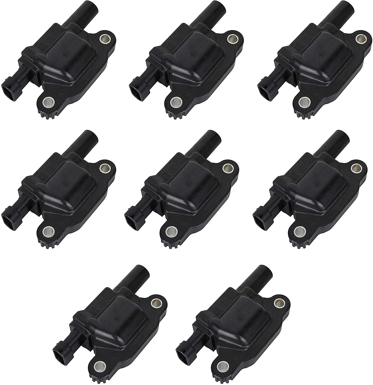 8 Packs 12611424 Ignition Coil Pack for Cadillac Chevy GMC Pontiac 5.3L 6.0L V8 Engine G8 Grand Prix H3 Tahoe Yukon Silverado Impala Replace # 12570616 12619161 8125706160 33-1192 673-7002 D510C
