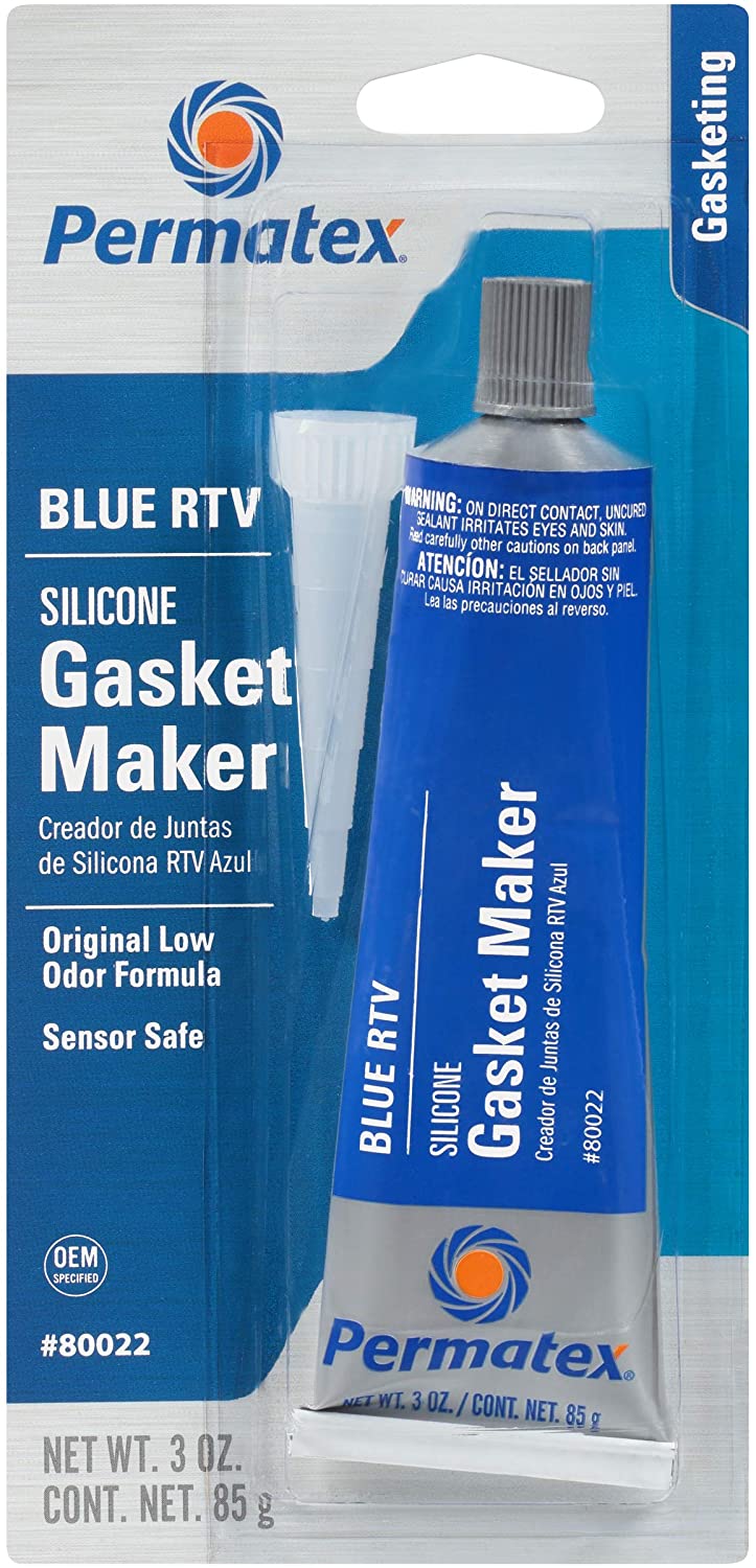 Permatex 80022 Sensor-Safe Blue RTV Silicone Gasket Maker, 3 oz. Tube (1)