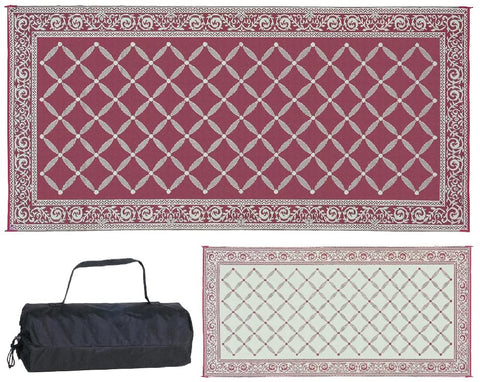 Reversible Mats 119127 Outdoor Patio 9-Feet x 12-Feet, Brown/Beige RV Camping Mat