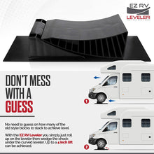 EZ RV Leveler - Curved RV/Camper/Trailer Leveling Blocks - Don't Mess with a Guess…….use The for a Level Trailer on The First Try! (for Single Axles)