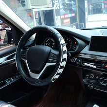 Car Steering Wheel Cover with Durable PU Leather, Universal 15 inch Fit for Car Truck SUV, Breathable Anti Slip Auto Steering Wheel Covers for Men and Women, White