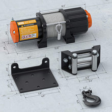ORCISH 12V 4500LBS Electric Steel Cable ATV Winch Kits for Towing ATV/UTV Off Road Trailer with Wireless Remote Control Mounting Bracket.