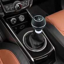 Abfer Shift Knob 5 Speed Leather Gear Shifter Car Shifting Stick Ball Knobs for Most Manual Vehicle, Blue