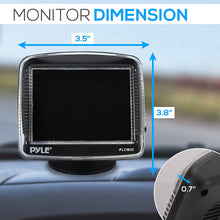 Pyle Backup Car Camera Rearview Monitor System - Parking and Reverse Assist w/ Waterproof and Night Vision Abilities, 3.5" Monitor Display Screen, Wide Angle Lens & Distance Scale Lines - (PLCM32)