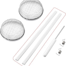 RVGUARD RV Flying Insect Screen, Stainless Steel Mesh RV Furnace Vent Cover with Installation Tool and Silicone Rubber, 2.8 x 1.3 Inch for Furnace Fitting, 8.5 x 6 x 1.3 Inch for Water Heater