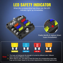 Nilight 6 Way Blade Fuse Block 6 Circuits with Negative Bus Fuse Box Holder with LED Indicator ATO/ATC Fuse Panel Waterproof Cover for 12V Automotive Cars Marine Boats,RVs,Trailers,2 Years Warranty