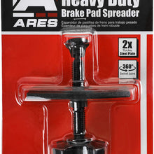 ARES 18028 - Heavy Duty Brake Pad Spreader - Built-in Comfort Tightening Knob - Heavy-Duty Steel Construction - Solid Steel Swivel Joint for Precise and Even Compression