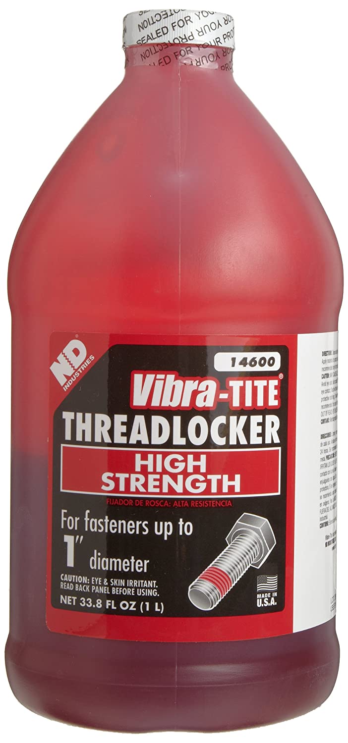 Vibra-TITE 146 Permanent Large Diameter High Strength Anaerobic Threadlocker, 1 liter Jug, Red