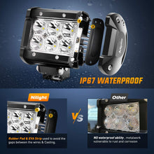 Nilight Led Pods 2PCS 18W 1260LM Spot Led Off Road Lights Super Bright Driving Fog Light Boat Lights Driving Lights Led Work Light SUV Jeep Lamp, 2 Years Warranty