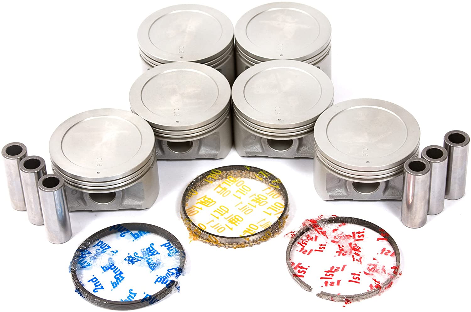 Evergreen PA55029.STD Compatible With 01-06 Huyndai Sonanta Santa Fe Kia Optima 2.7L G6BA Engine Piston Set (Standard Size) (Standard)