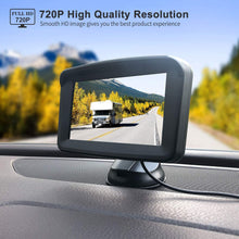 Xroose Backup Camera with 5" Monitor License Plate Mounted Back up Rearview HD Camera Night Vision + Rear View 720P Backing Up Monitor Safety Reversing for Car Pickup Truck Van Sedan SUV (Wired-S3)