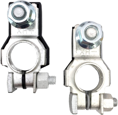 BATTERY TERMINAL | POSITIVE & NEGATIVE SET | OEM | Car Cable Connector Clamp | + - Top Post