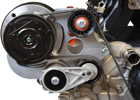 ICT Billet LS Camaro R4 A/C Air Conditioner Compressor Bracket Kit LS1 Camaro LSX AC 551585X-2