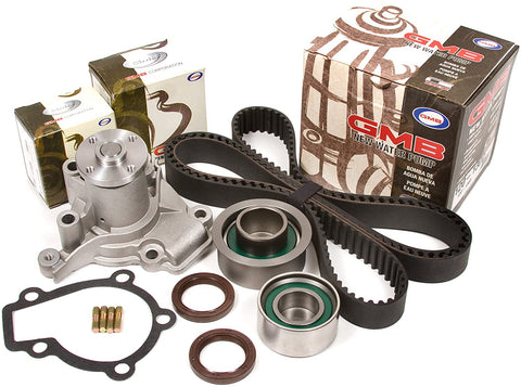 Evergreen TBK284WP Compatible With 97-06 Hyundai Tiburon Tucson Kia 2.0L G4GF Timing Belt Kit GMB Water Pump