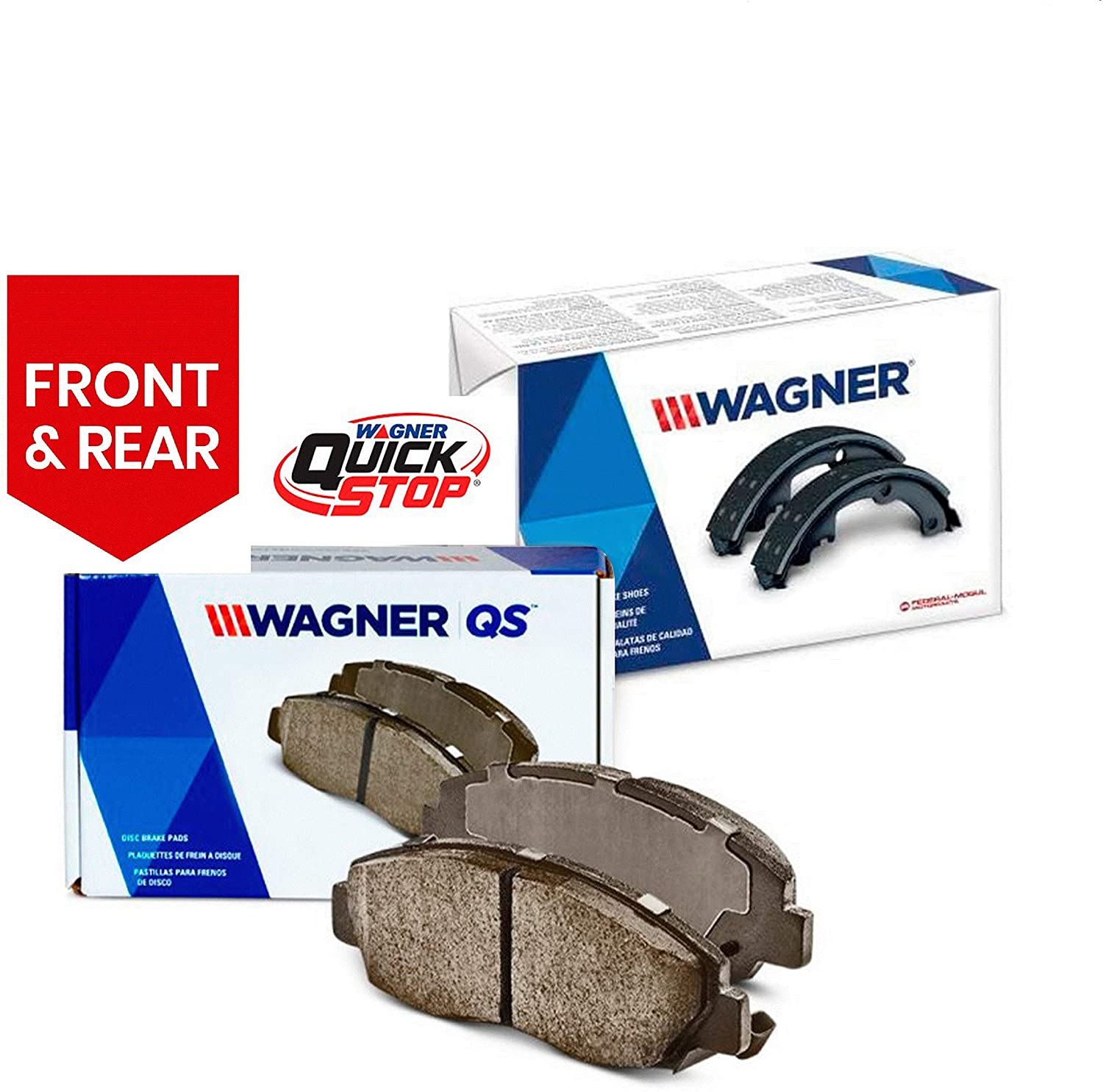 Wagner QucikStop Brake Pad and Shoes Front and Rear For 99-97 ACURA CL, 02-90 HONDA Accord