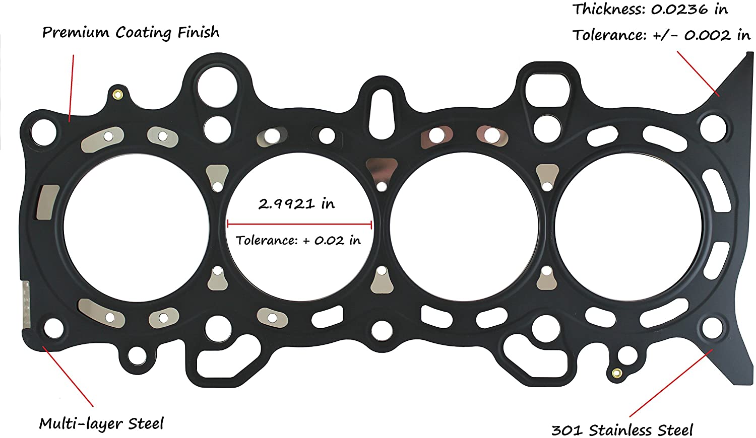ERISTIC EG643 MLS Cylinder Head Gasket For 01-05 Honda Acura Civic EL 1.7L L4 Engine