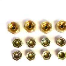 A-Team Performance 12 Piece 3/8 Inch-24 Threads Brake Line Fittings Assortment for 3/16 Inch Tube (4 Unions, 8 Nuts)