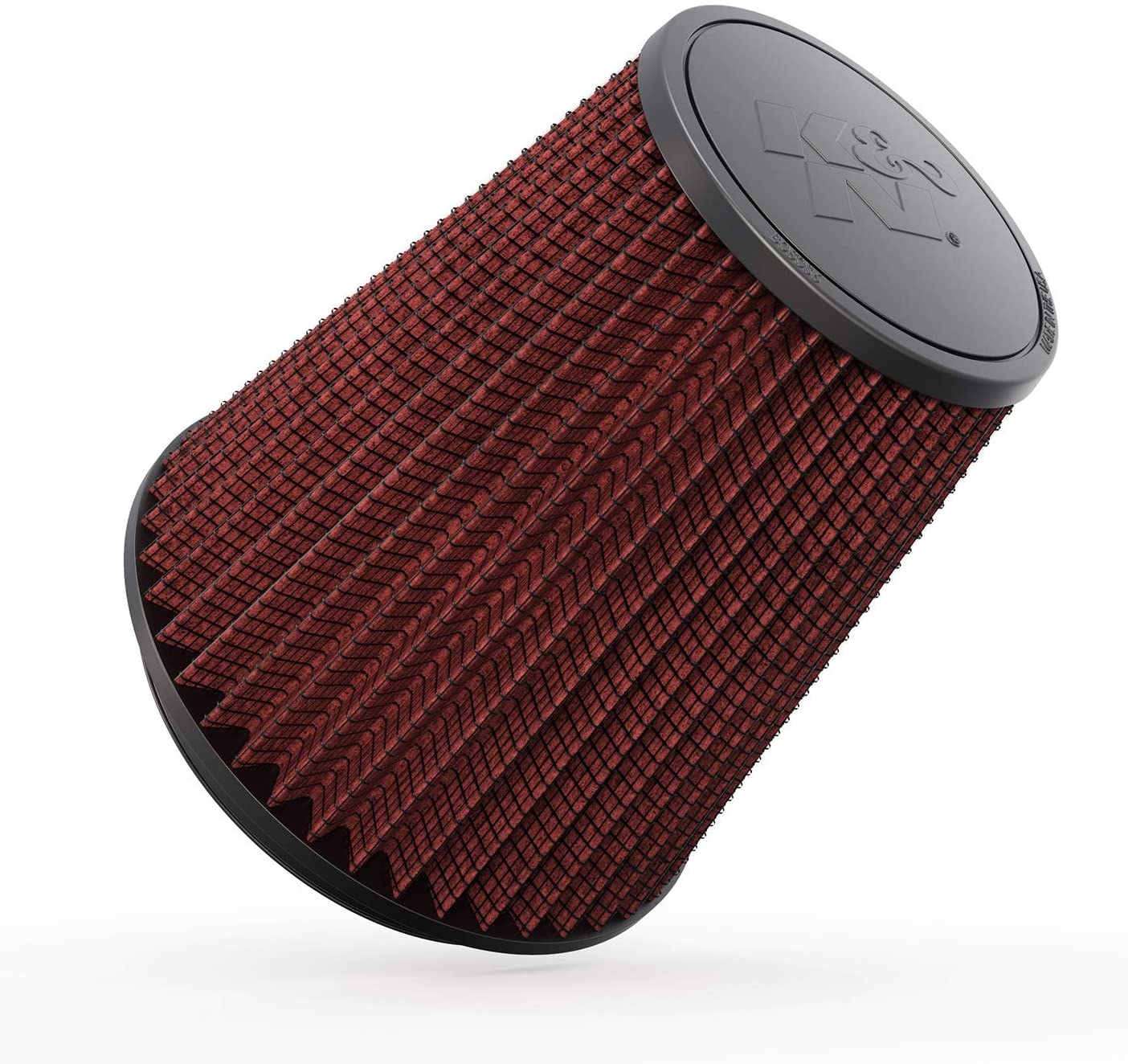 K&N Universal Clamp-On Air Filter: High Performance, Premium, Washable, Replacement Filter: Flange Diameter: 6 In, Filter Height: 8 In, Flange Length: 0.625 In, Shape: Round Tapered, RF-1044