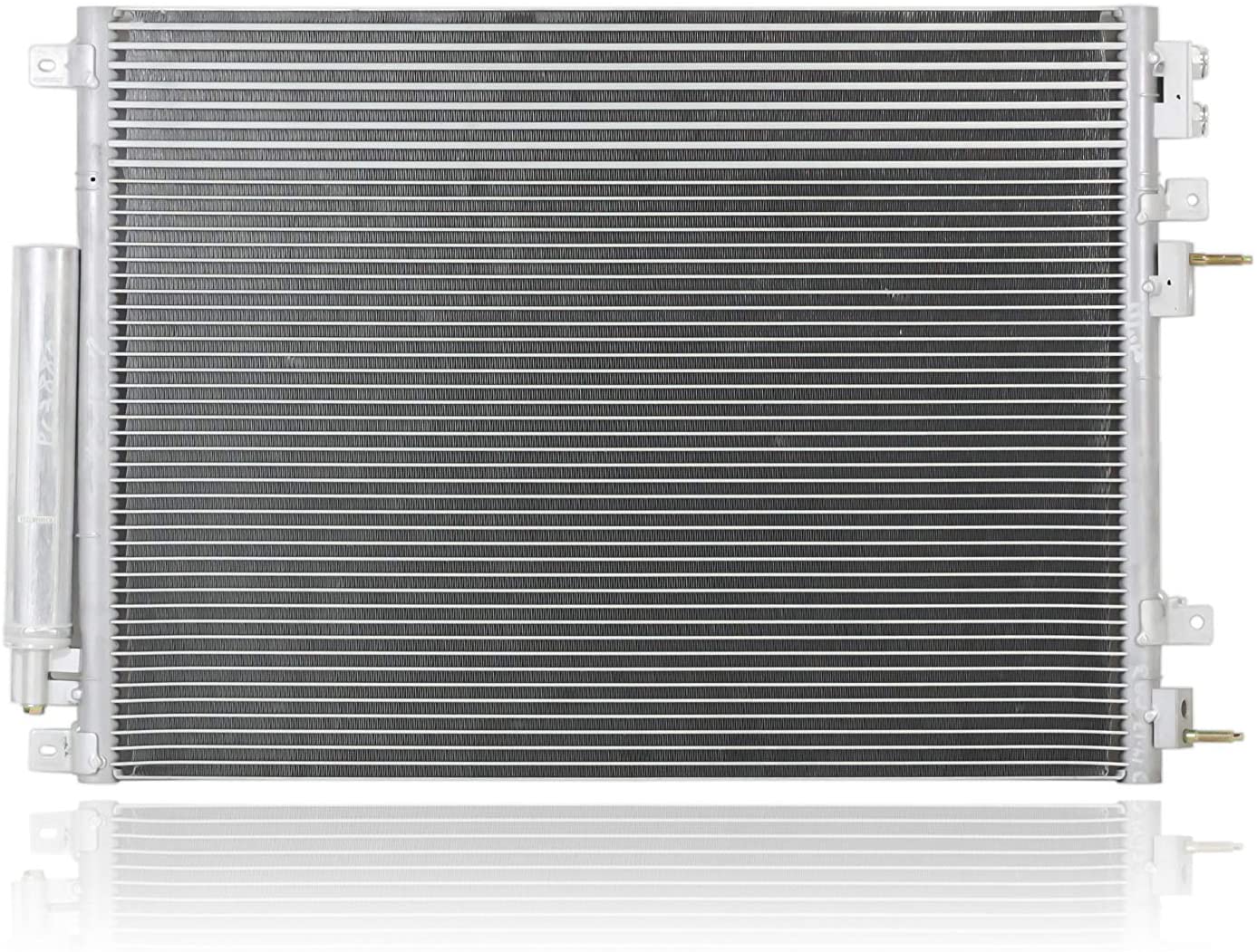 A-C Condenser - Cooling Direct For/Fit 3880 05-14 Chrysler 300C 06-14 Dodge Charger 05-08 Magnum 08-14 Challenger 2.7/3.5/5.7/6.1 With Receiver & Dryer/Severe-Duty TOC