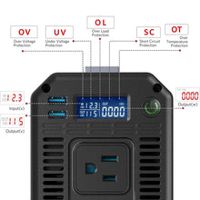 BESTEK 1000W Pure Sine Wave Power Inverter DC 12V to 110V AC Car Inverter with Digital LCD Display 4.2A Dual USB Charging Ports