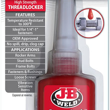 J-B Weld 27113 Perma-Lock High Strength Threadlocker - Red - 13 ml
