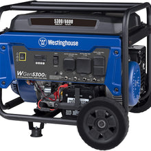 Westinghouse WGen9500DF Dual Fuel Portable Generator-9500 Rated 12500 Peak Watts Gas or Propane Powered-Electric Start-Transfer Switch & RV Ready, CARB Compliant
