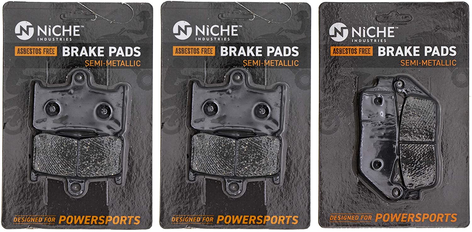 NICHE Brake Pad Set For Victory Cross Country Hammer Roads Kingpin 2204196 2203679 Complete Semi-Metallic