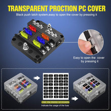 Nilight 6 Way Blade Fuse Block 6 Circuits with Negative Bus Fuse Box Holder with LED Indicator ATO/ATC Fuse Panel Waterproof Cover for 12V Automotive Cars Marine Boats,RVs,Trailers,2 Years Warranty