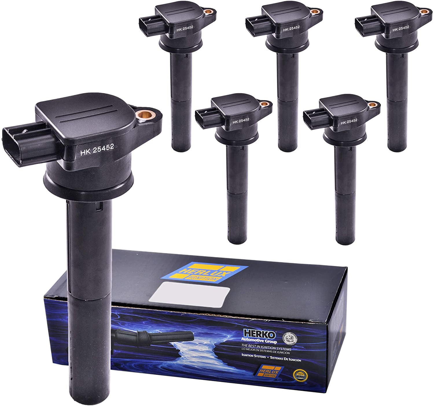 Set of 6 Herko B167 Ignition Coils For Mitsubishi V6 3.8L 2004-2008