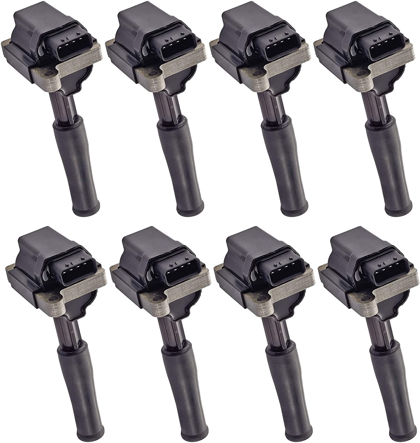 ENA Pack of 8 Ignition Coils compatible with Jaguar - Vanden Plas XJ8 XJR XK8 XKR - V8 L6 4.0L UF-415 C1323 (8)