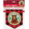 Buffalo Plaid Lumberjack Happy Birthday Banner, 11 ft, 2pc