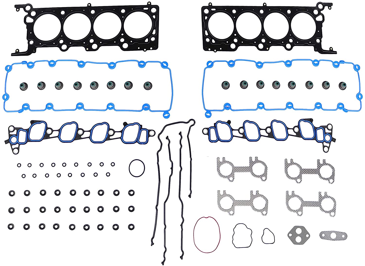 DNJ HGS4172 MLS Head Gasket Set/For 2004-2008 / Ford/E-150, E-150 Club Wagon, E-250, E-350 Club Wagon, E-350 Super Duty / 5.4L / SOHC / V8 / 16V / 330cid