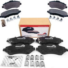 Beefed Up Brakes Trail Rated Front Ceramic Brake Pad Kit w/hardware and grease Compatible with 2007-2018 Jeep Wrangler JK/JKU